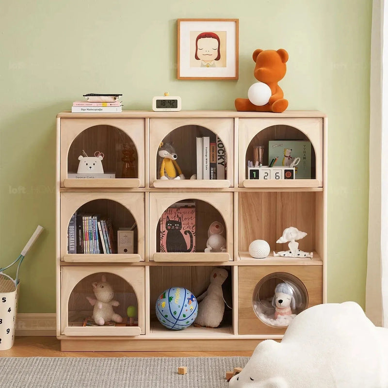 Scandinavian wood kids display cabinet archi detail 3.