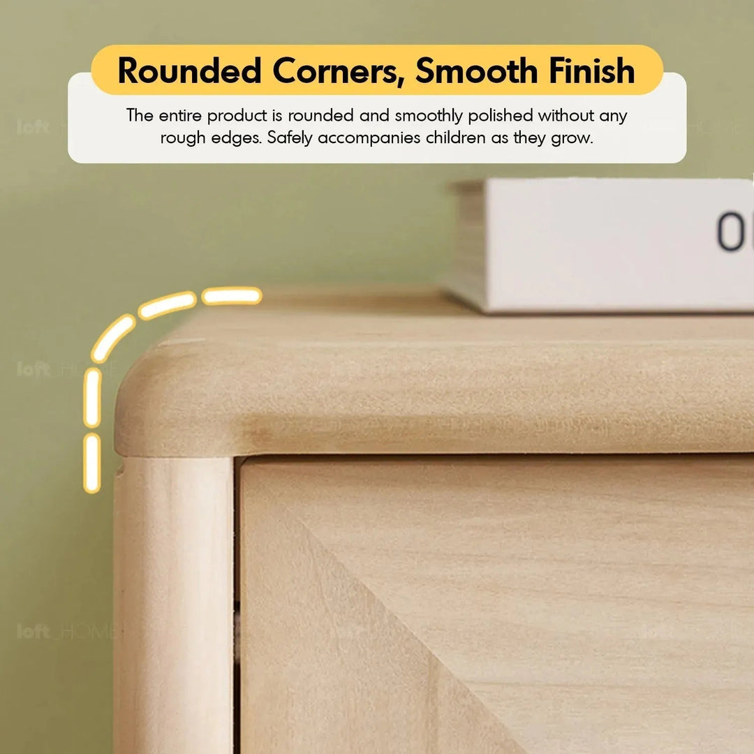 Scandinavian wood kids display cabinet archi with context.