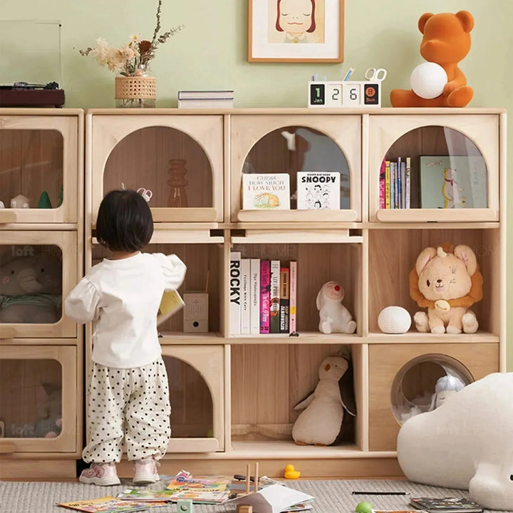 Scandinavian wood kids display cabinet archi detail 6.