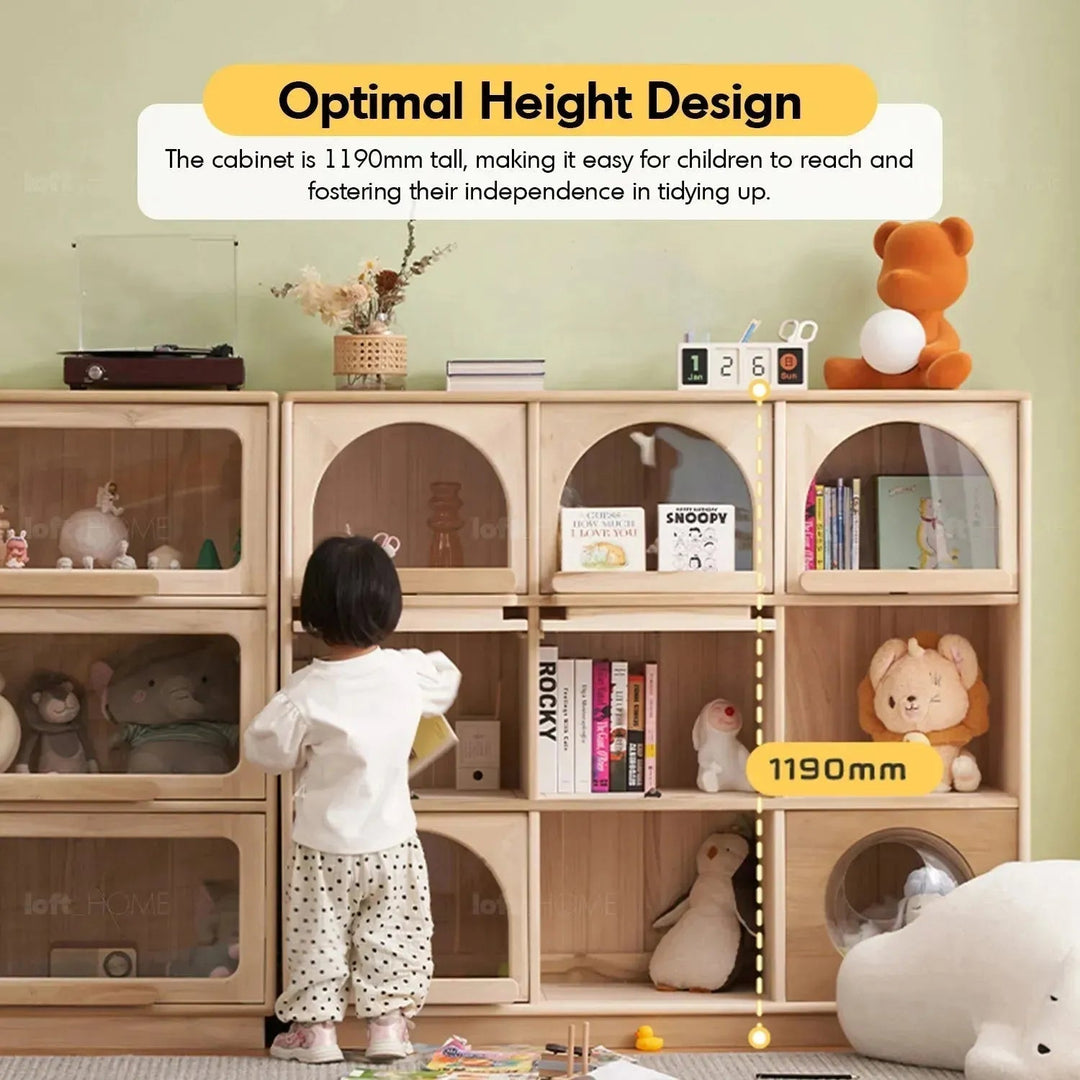 Scandinavian Wood Kids Display Cabinet ARCHI