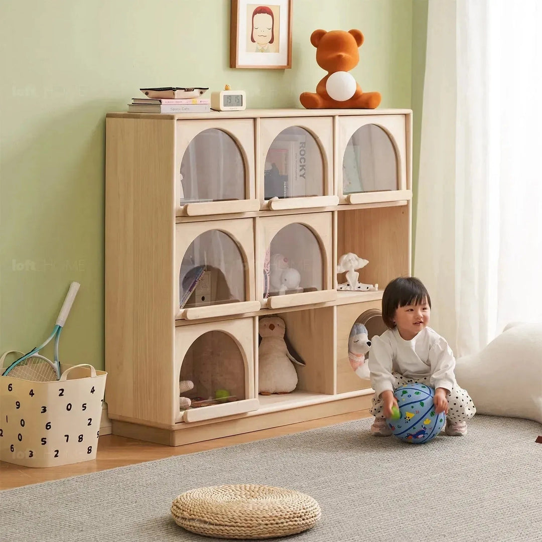 Scandinavian wood kids display cabinet archi detail 4.