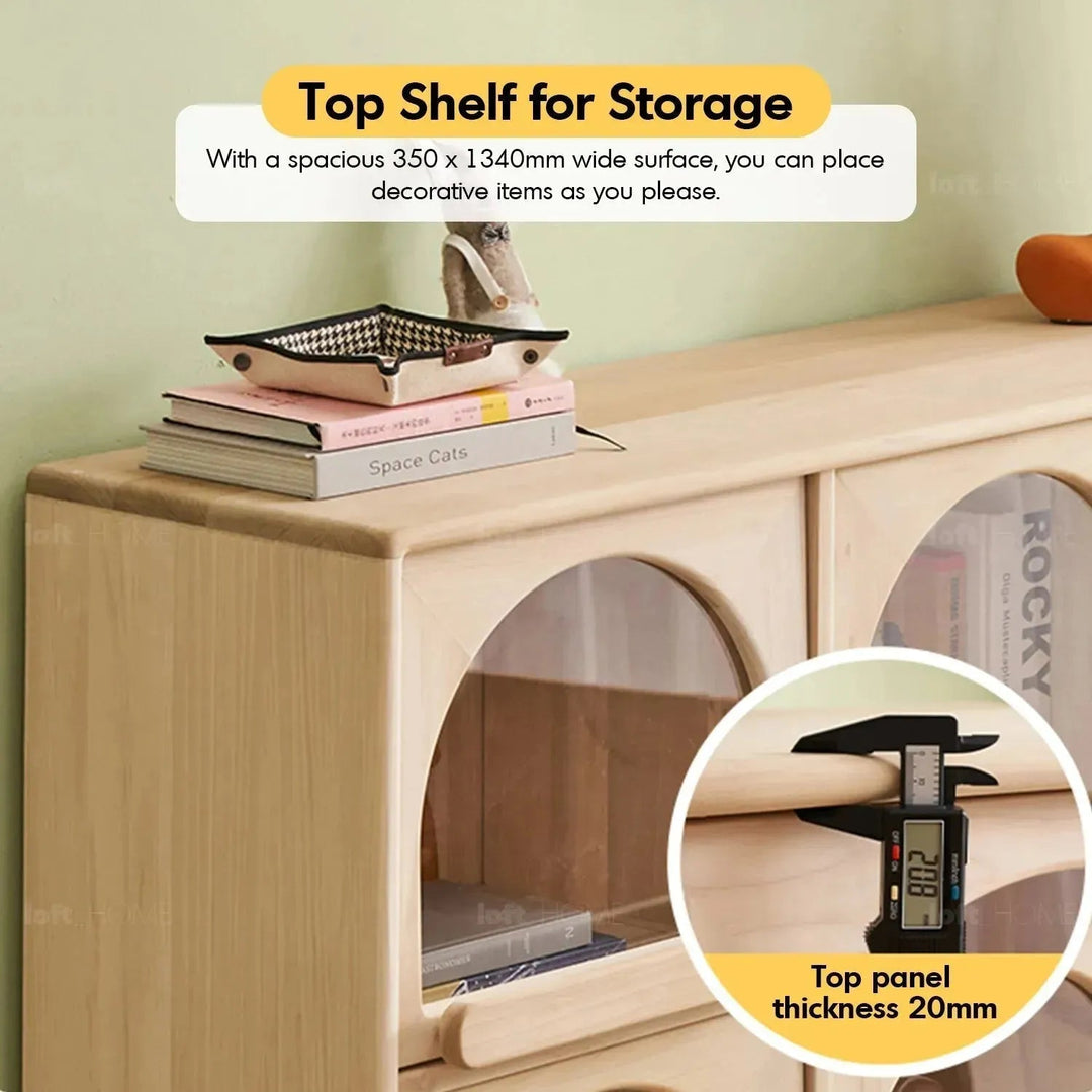 Scandinavian wood kids display cabinet archi conceptual design.