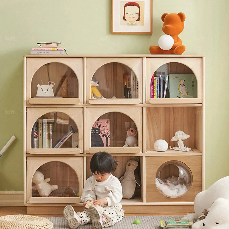 Scandinavian wood kids display cabinet archi detail 5.