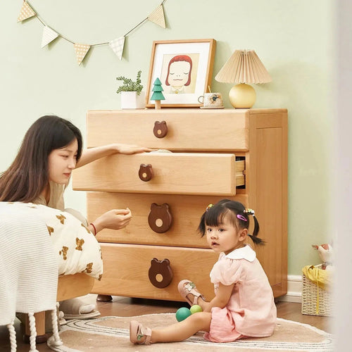 Scandinavian Wood Kids Drawer Cabinet TEDDY Good to Know Preview-1