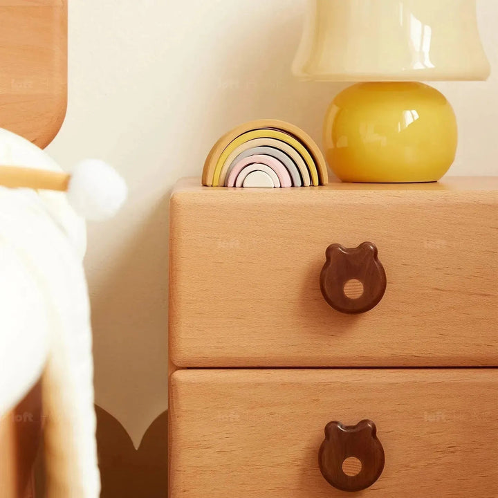 Scandinavian Wood Kids Side Table TEDDY