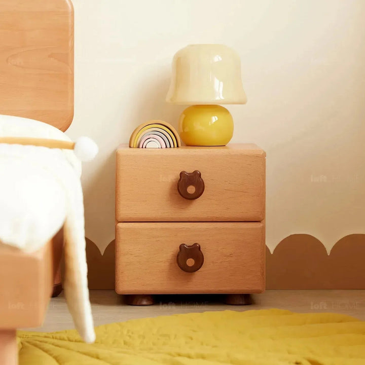 Scandinavian Wood Kids Side Table TEDDY