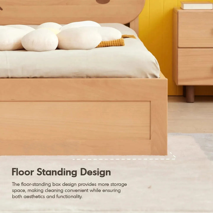 Scandinavian Wood Kids Storage Bed BEAR