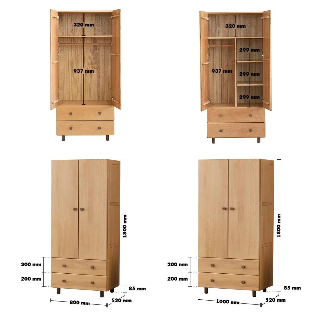 Scandinavian Wood Kids Wardrobe BEAR