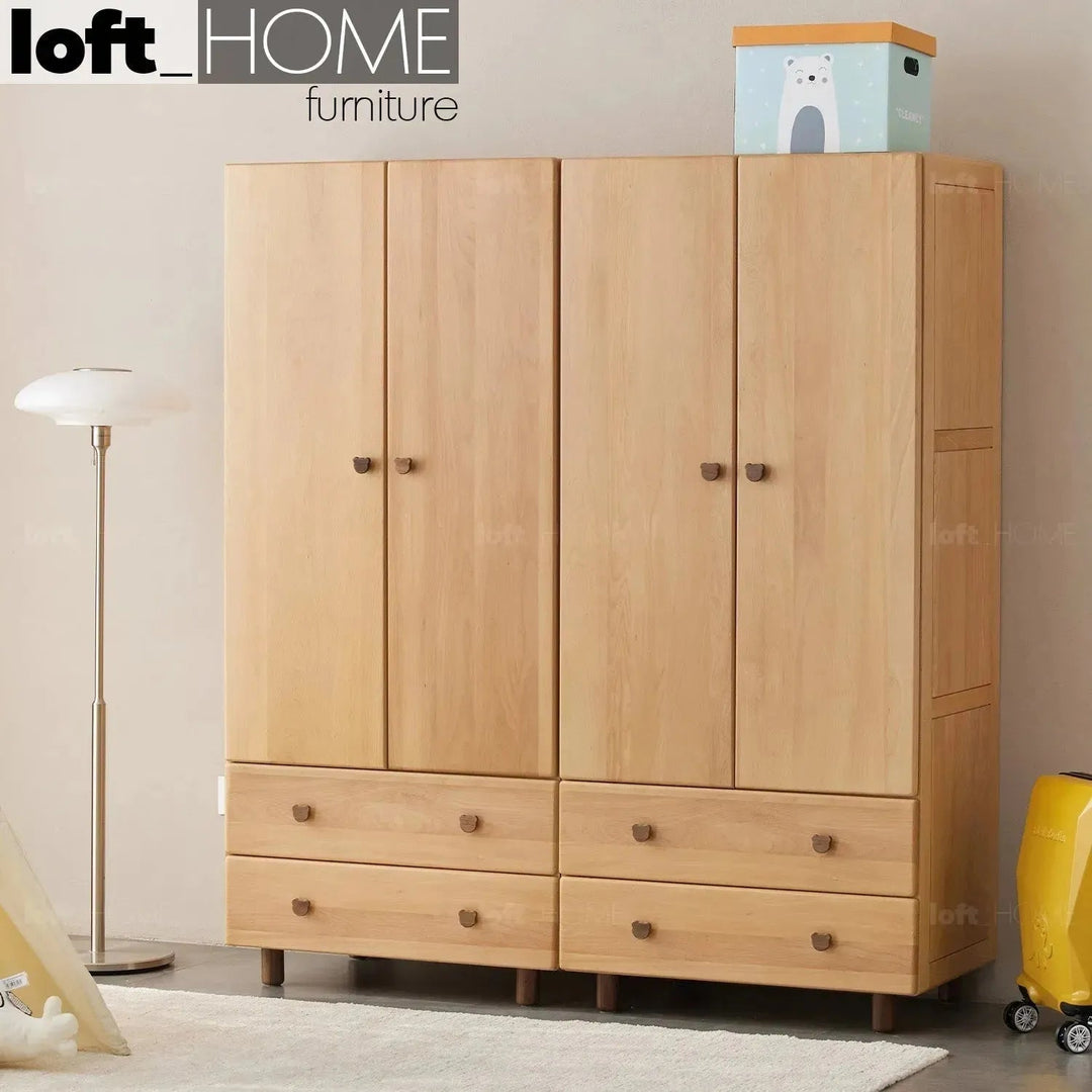 Scandinavian Wood Kids Wardrobe BEAR