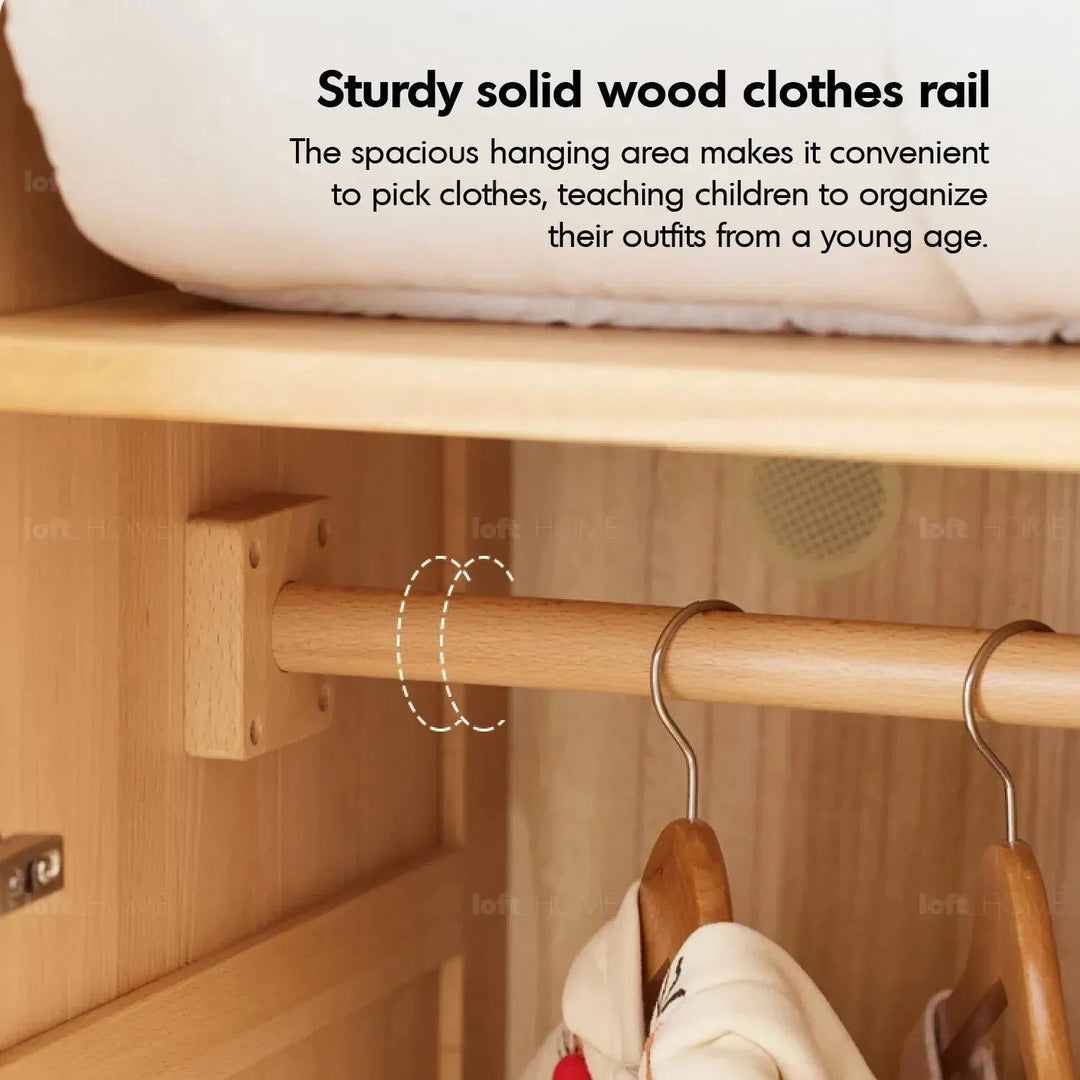 Scandinavian Wood Kids Wardrobe BEAR