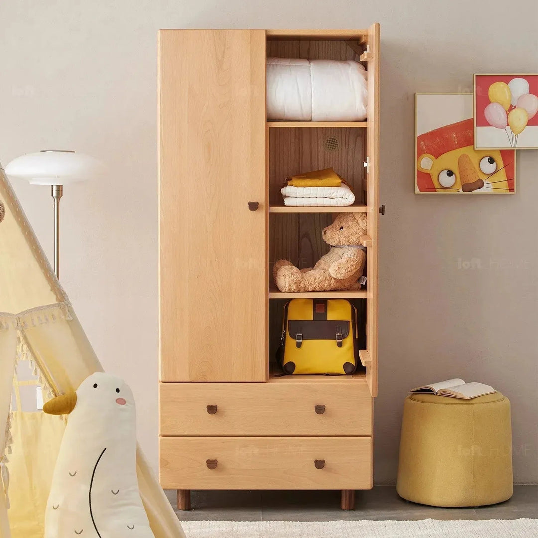 Scandinavian Wood Kids Wardrobe BEAR