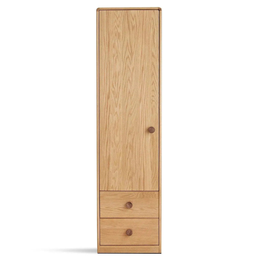 Scandinavian wood kids wardrobe pacman layered structure.