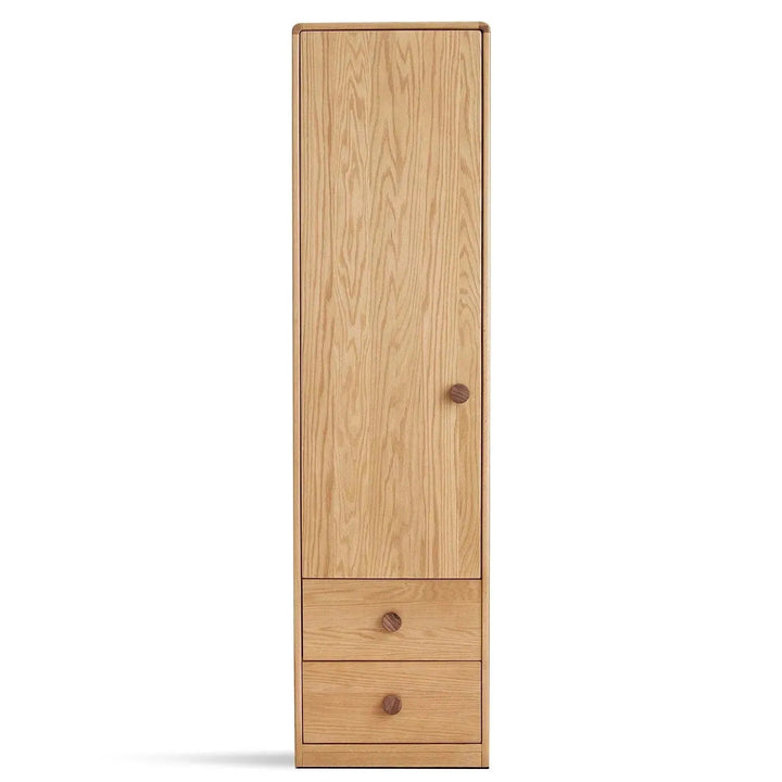 Scandinavian wood kids wardrobe pacman layered structure.