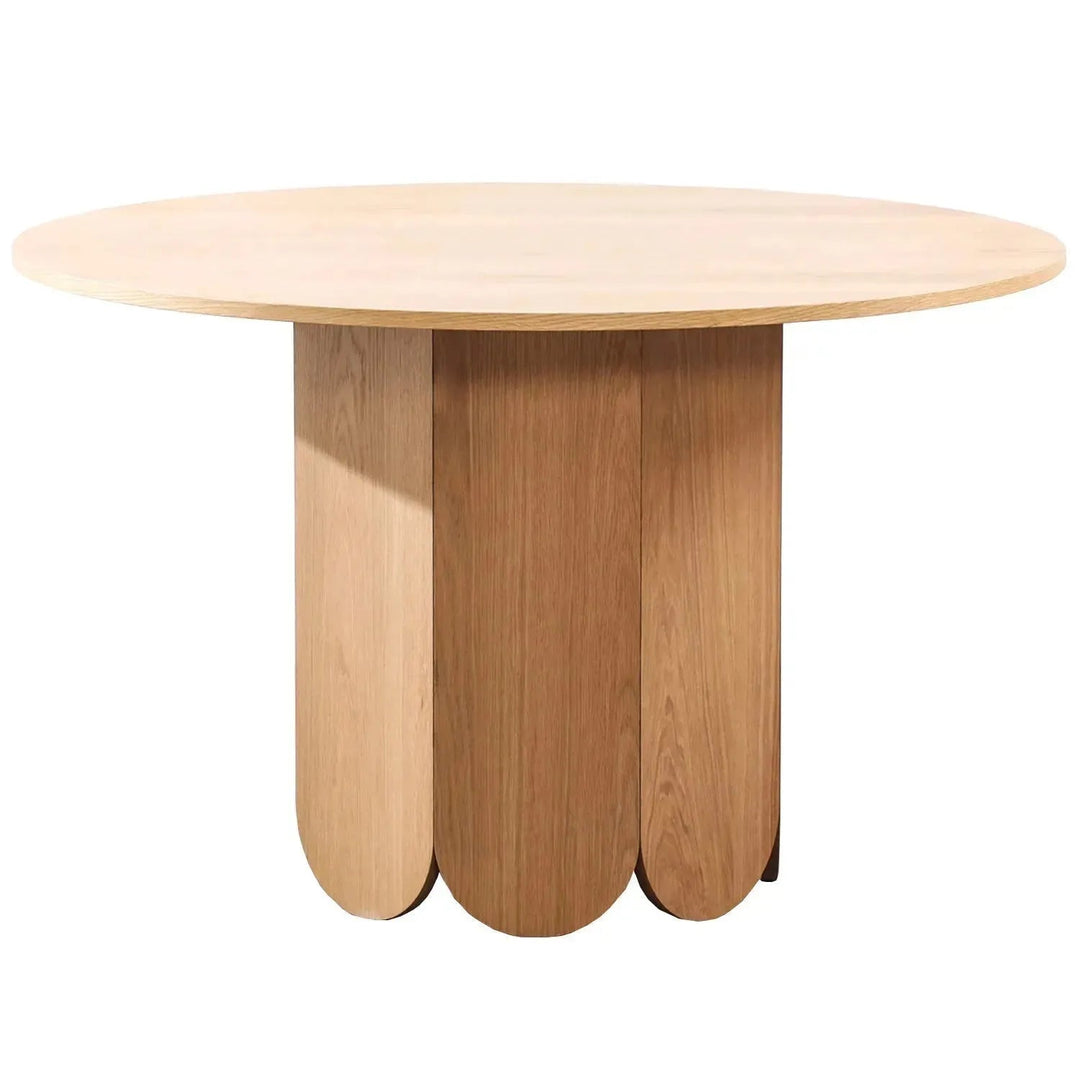 Scandinavian Wood Round Dining Table ELENOR