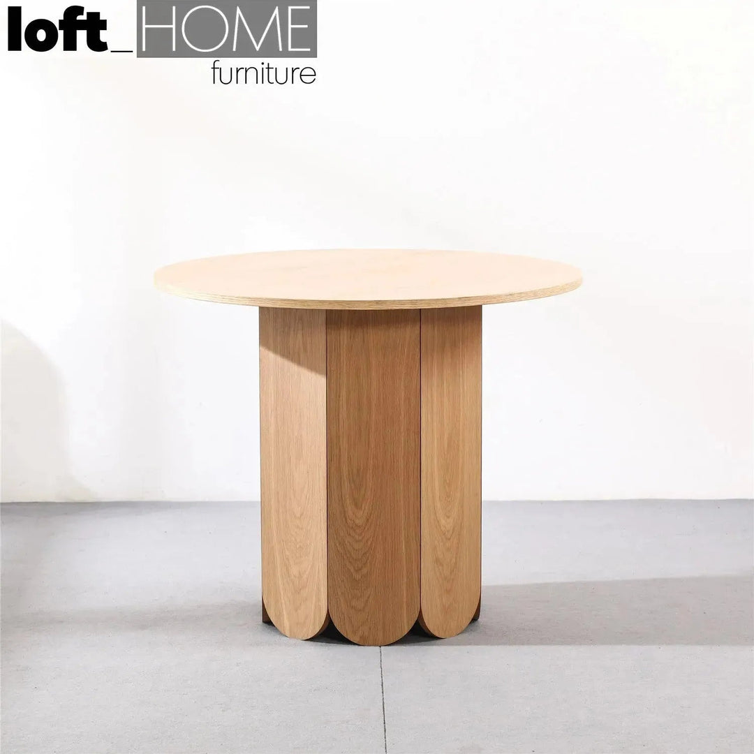 Scandinavian Wood Round Dining Table ELENOR