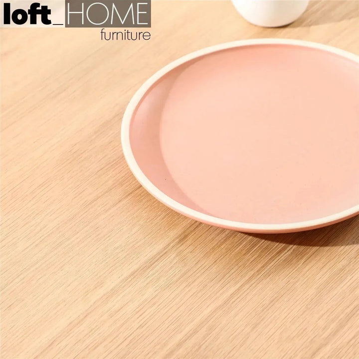 Scandinavian Wood Round Dining Table ELENOR