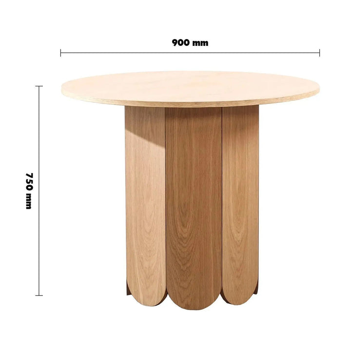 Scandinavian Wood Round Dining Table ELENOR