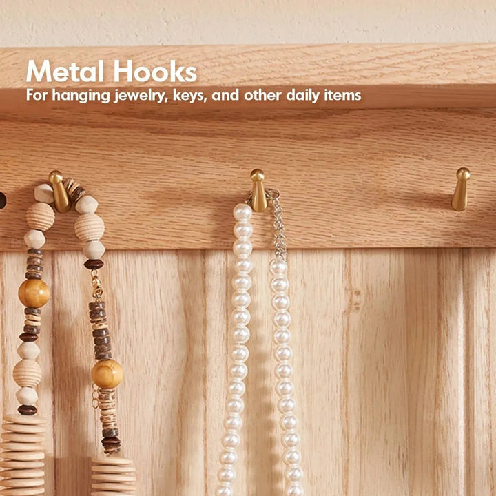 Scandinavian wood display shelf chic slim environmental situation.