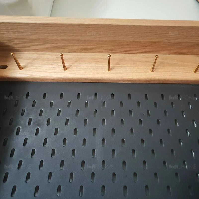 Scandinavian Wood Display Shelf CHIC SLIM Material Details Chart