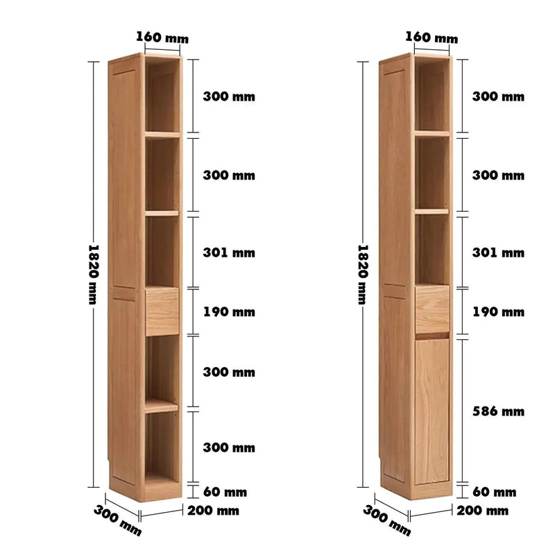 Scandinavian wood bookshelf corner fortune size charts.