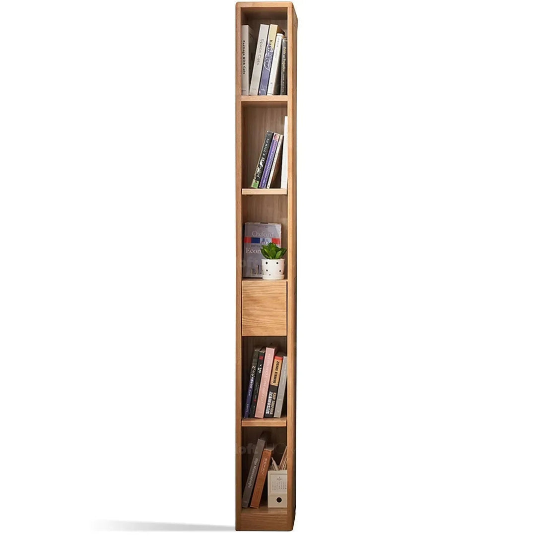 Scandinavian wood bookshelf corner fortune detail 5.
