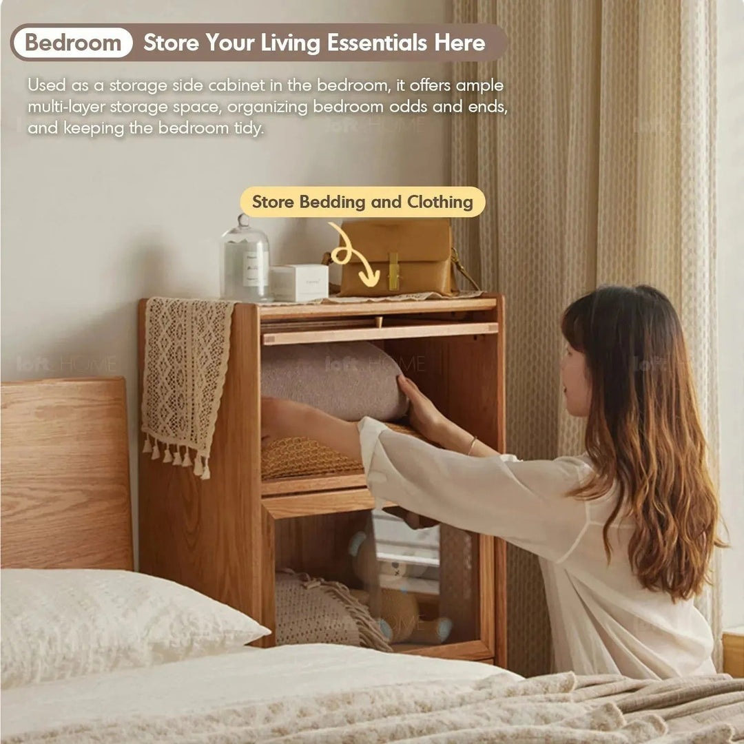 Scandinavian Wood Side Cabinet WINSTON