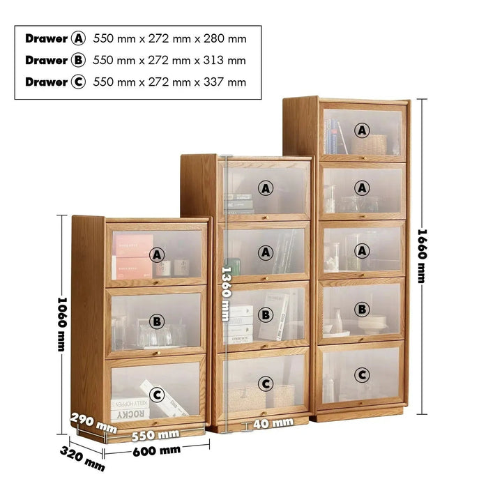 Scandinavian Wood Side Cabinet WINSTON