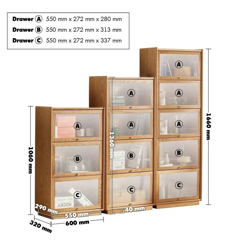 Scandinavian wood side cabinet winston size charts.