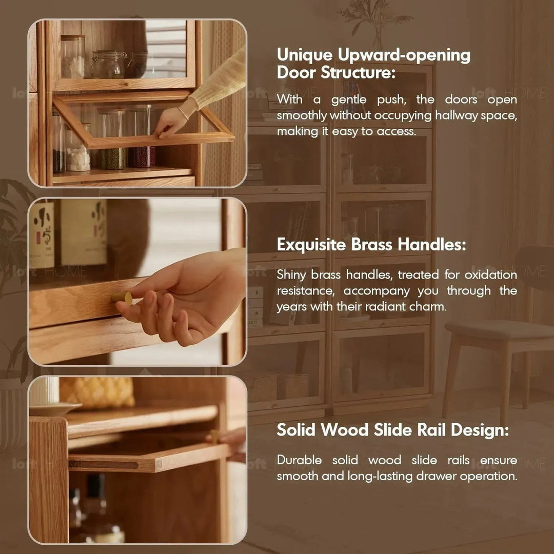 Scandinavian Wood Side Cabinet WINSTON