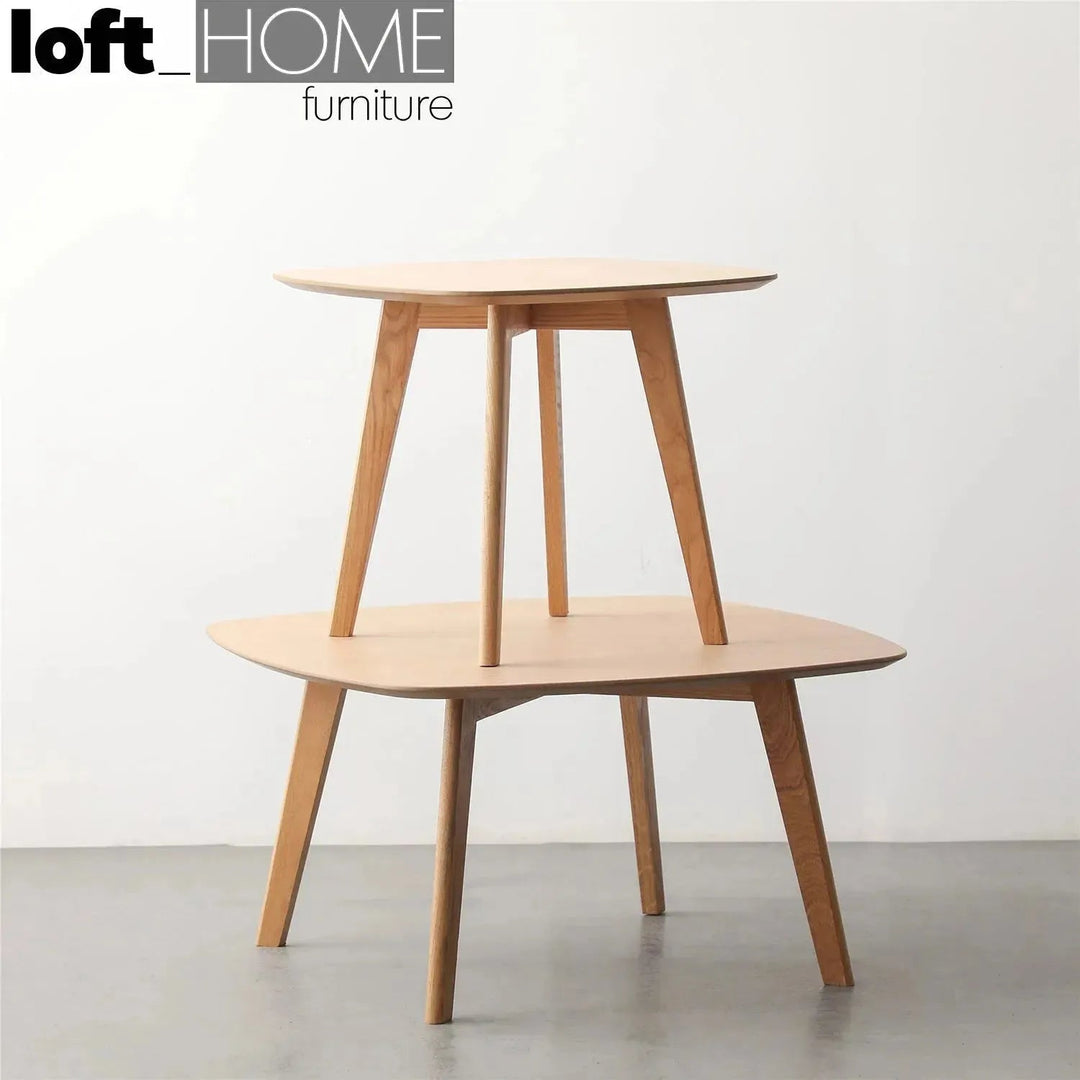 Scandinavian Wood Side Table DEAUVILLE