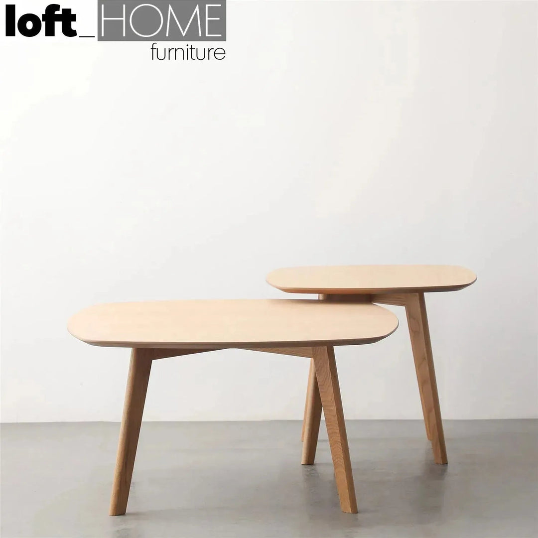 Scandinavian Wood Side Table DEAUVILLE