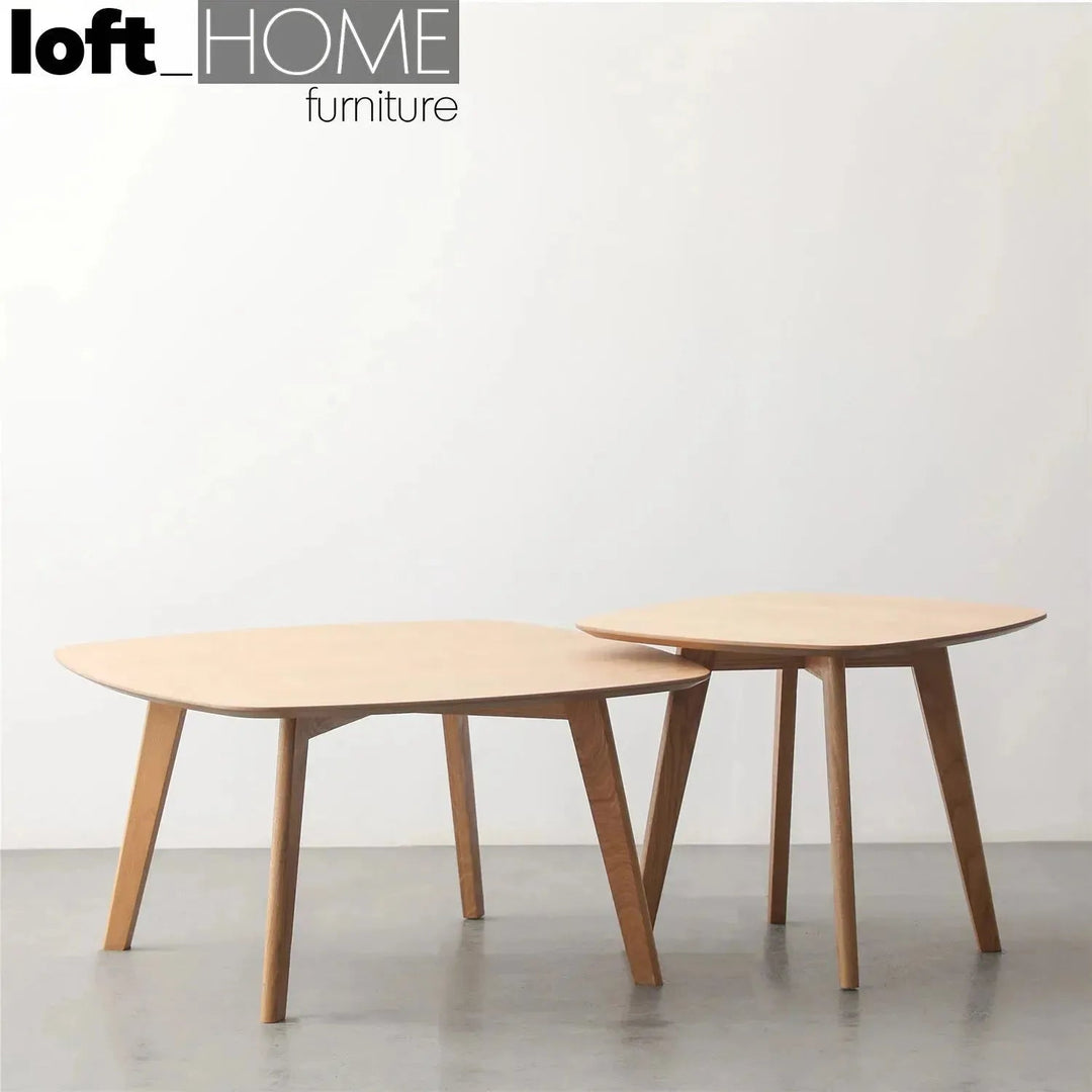 Scandinavian Wood Side Table DEAUVILLE