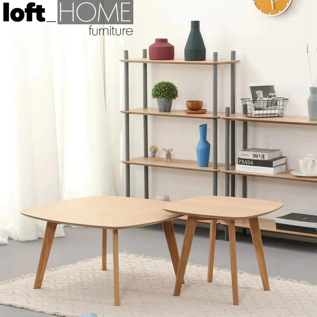 Scandinavian Wood Side Table DEAUVILLE