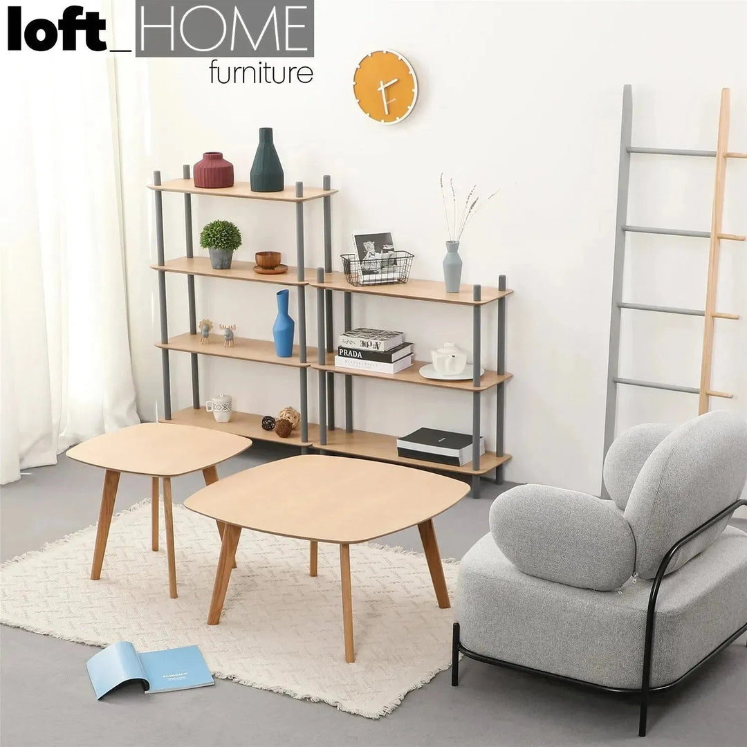 Scandinavian Wood Side Table DEAUVILLE