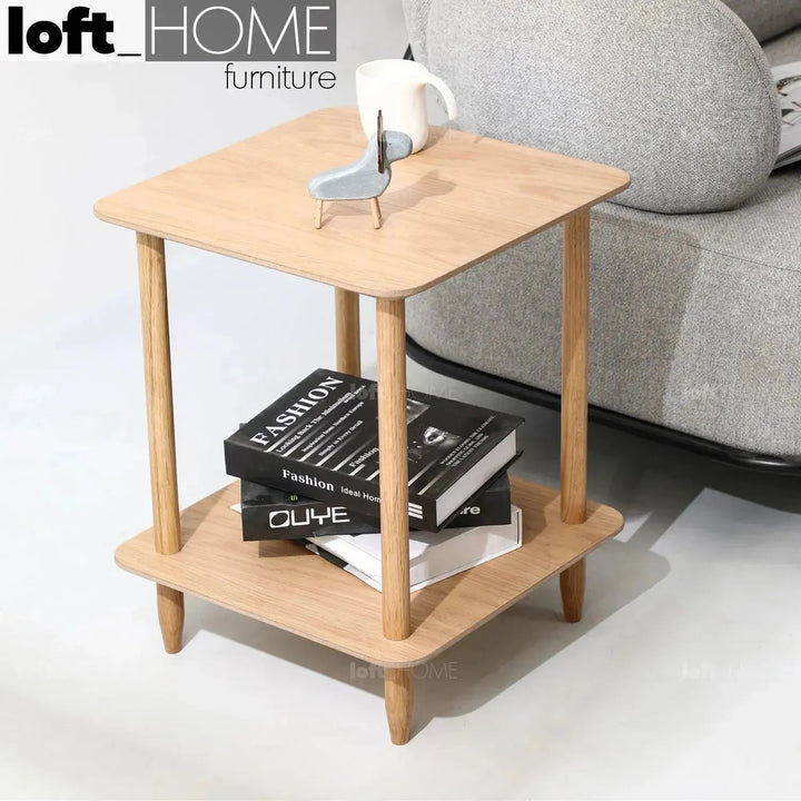 Scandinavian Wood Side Table LUH