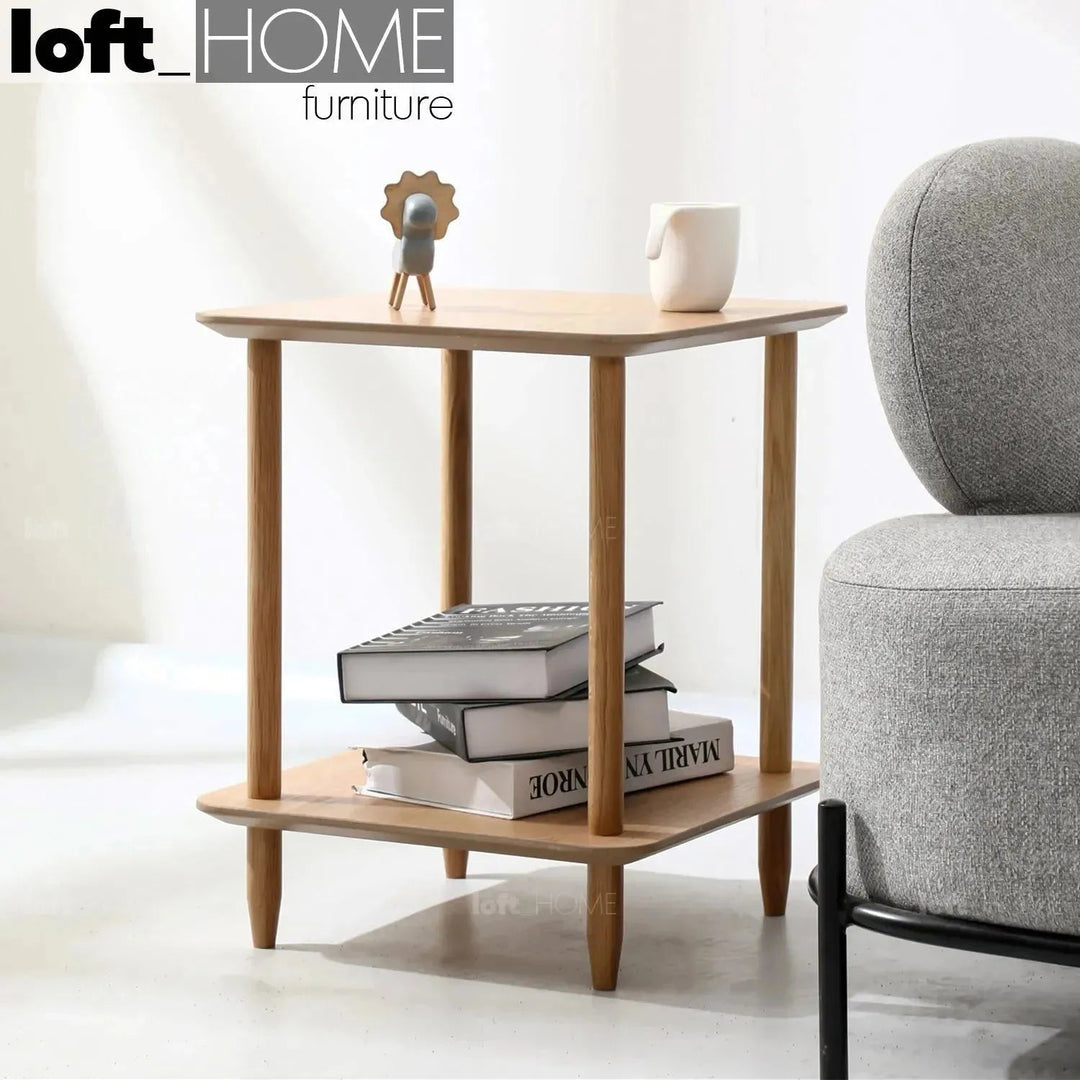 Scandinavian Wood Side Table LUH