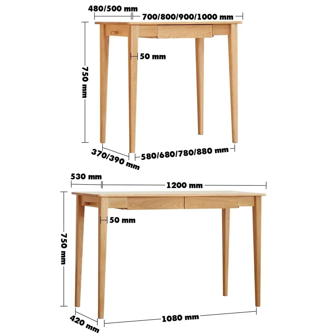 Scandinavian wood study table belle size charts.
