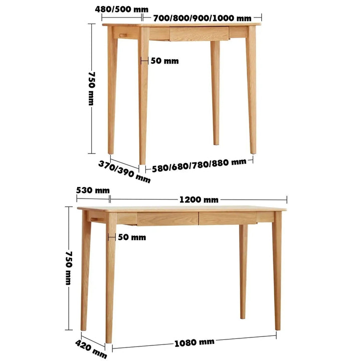 Scandinavian wood study table belle size charts.