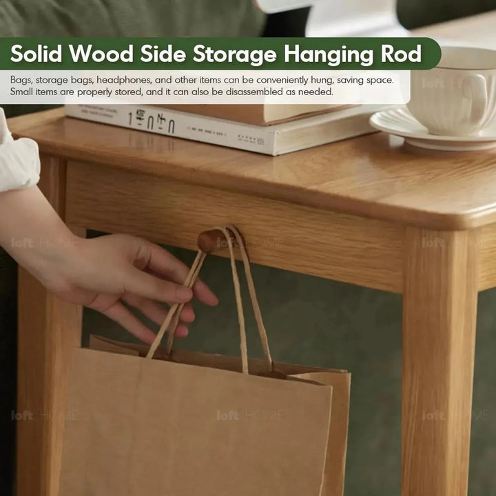 Scandinavian wood study table belle with context.