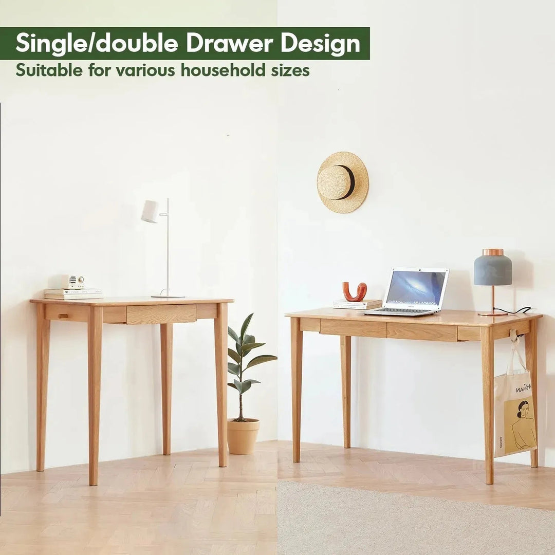 Scandinavian wood study table belle material variants.