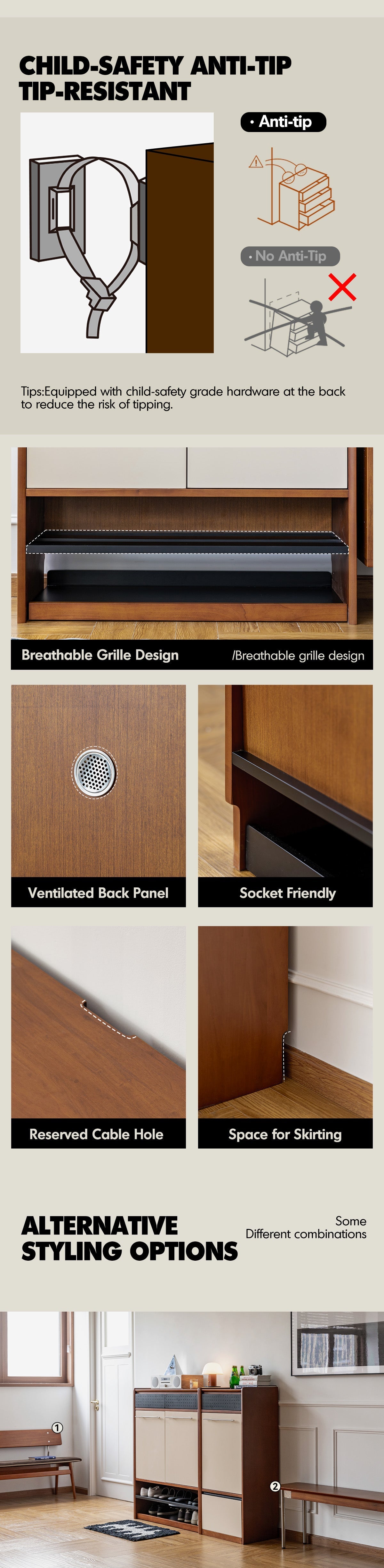Bauhaus Boxwood Modular Shoe Cabinet MIES More Details and Instruction_9