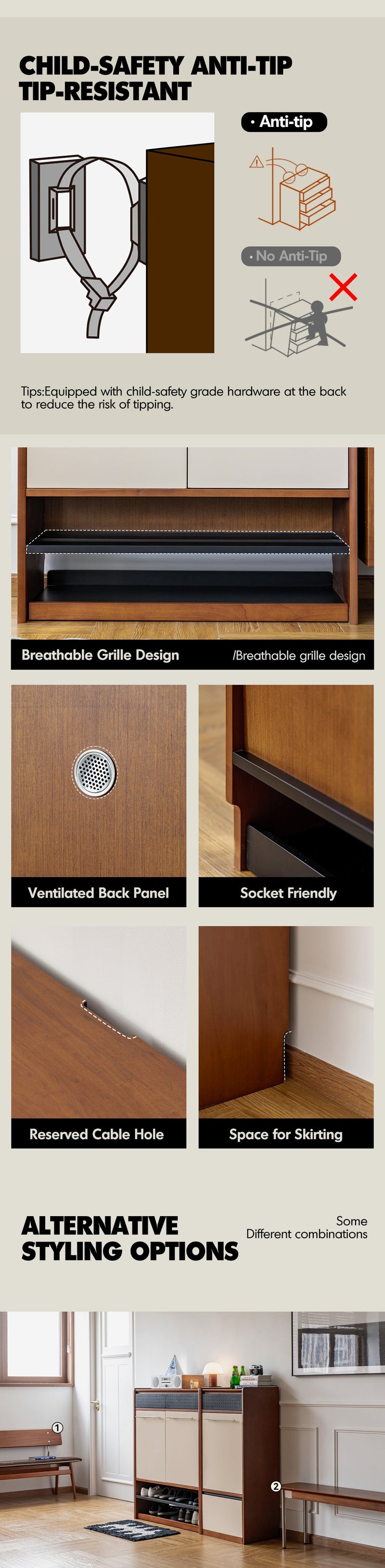 Bauhaus Boxwood Modular Shoe Cabinet MIES More Details and Instruction_9