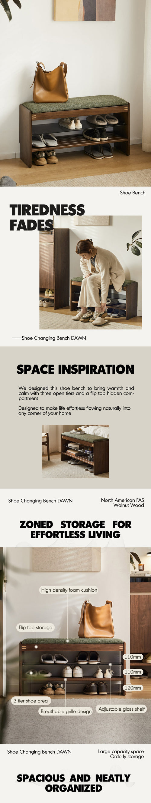 Japandi Walnut Wood Shoe Changing Bench DAWN Good to Know Preview-1