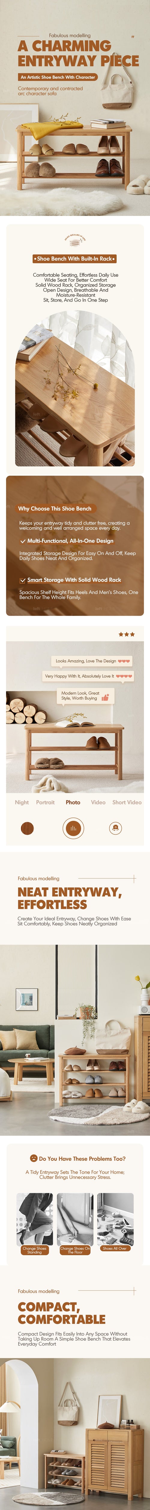 Scandinavian Oak Wood Shoe Shelf FUJI Good to Know Preview-1