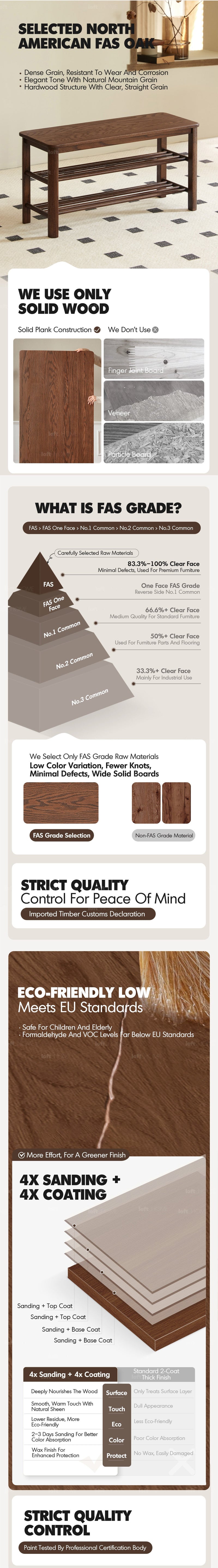 more product details and feature of Scandinavian Oak Wood Shoe Shelf FUJI WALNUT