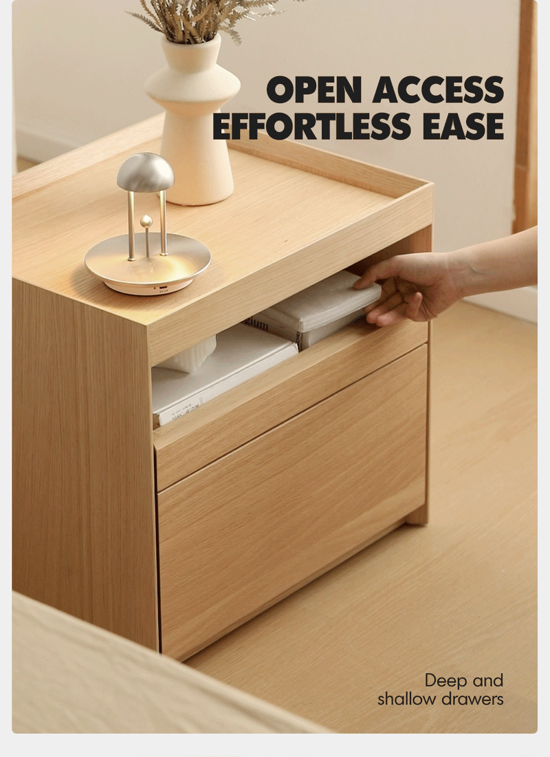 Minimalist Ash Wood Veneer Side Table CHARL More Details and Instruction_3