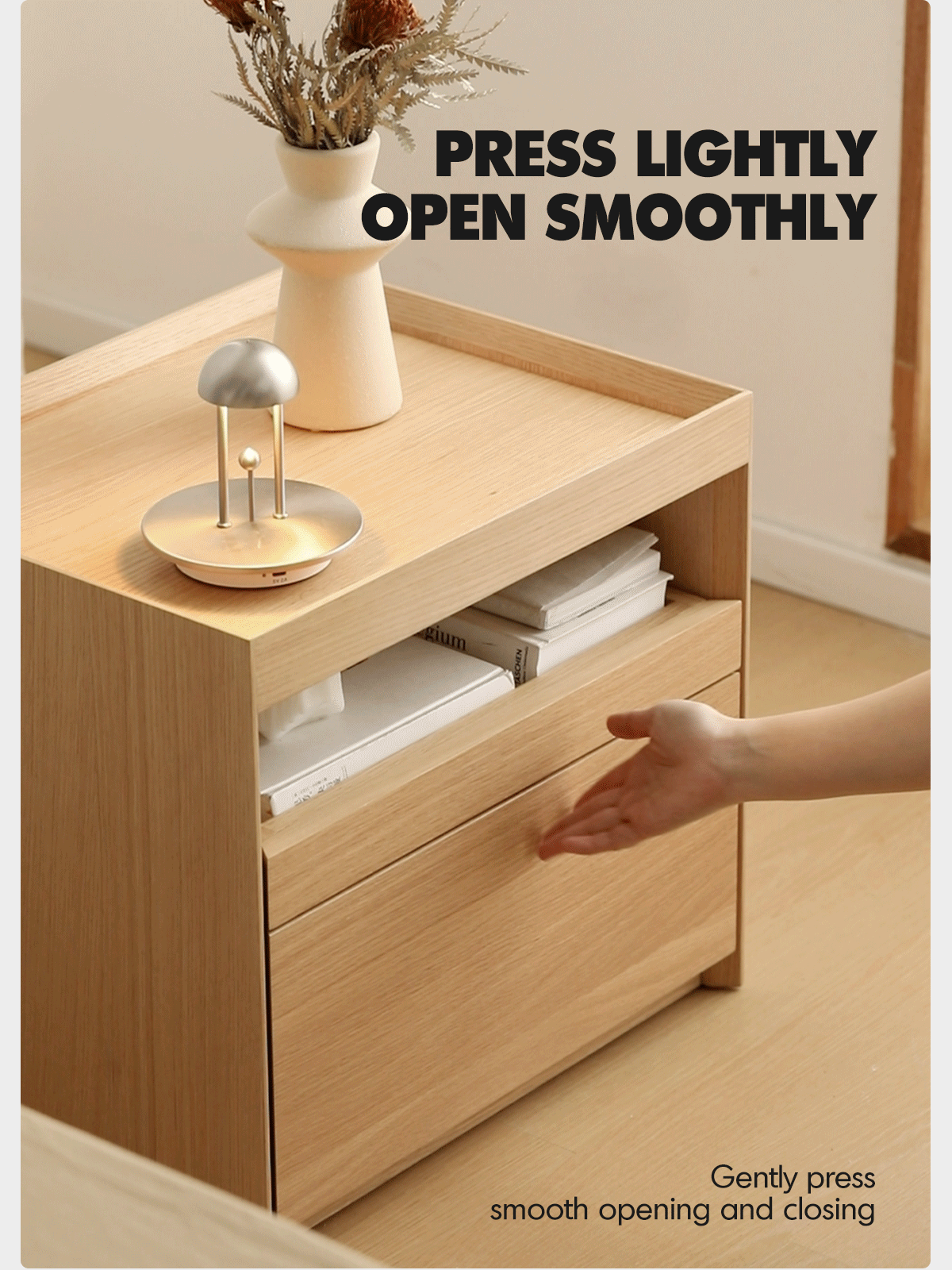 Minimalist Ash Wood Veneer Side Table CHARL More Details and Instruction_6