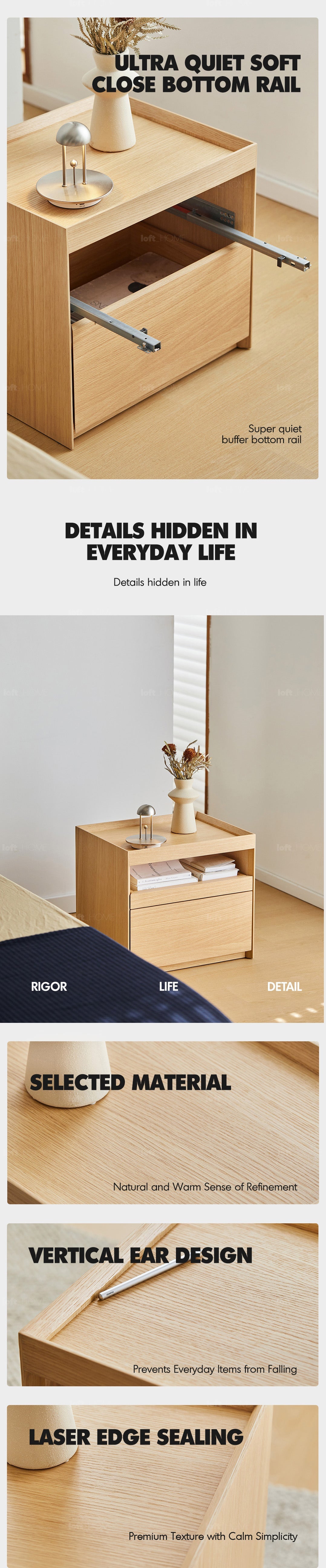 Minimalist Ash Wood Veneer Side Table CHARL More Details and Instruction_7