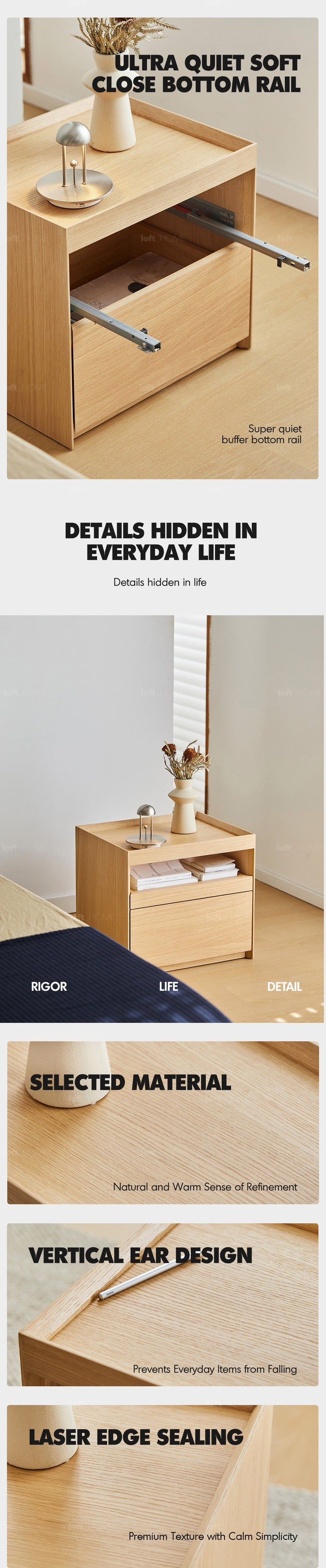 Minimalist Ash Wood Veneer Side Table CHARL More Details and Instruction_7