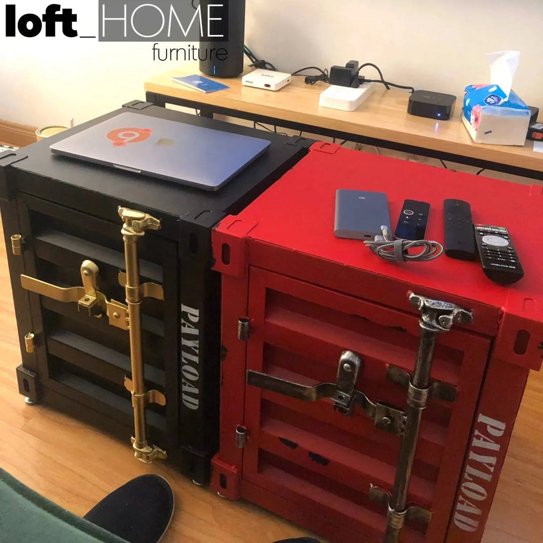 Industrial Steel Side Table CONTAINER